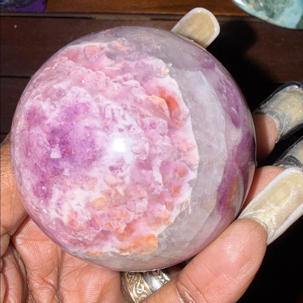 Silk Fluorite Spheres - Price for 1 - 2/13/26- Live Show Listing ๐น๐น - Picture 6 of 6